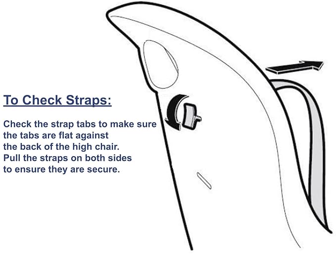 Todays Kids High Chair Straps, Compatible with Graco Highchairs, Replacement Harness Straps for 5 Point High Chairs, Replacement High Chair Belt