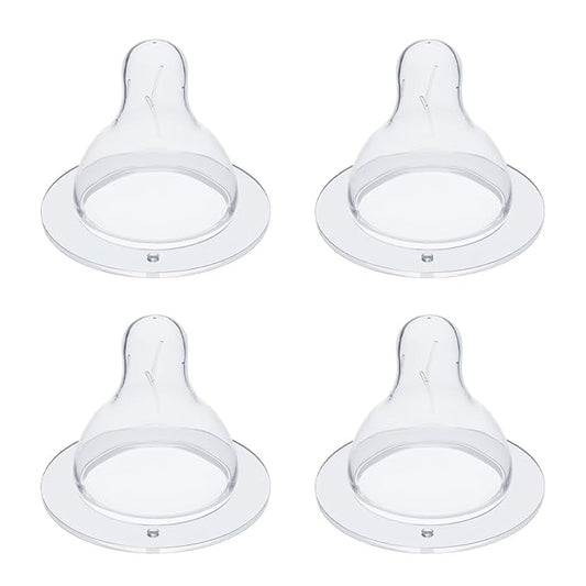 Silicone Nipples Compatible with MAM Baby Bottle, Soft Replacement Nipple for Baby 6m+, BPA Free, Anti-Colic, Fast Flow, Size 3, 6 Count