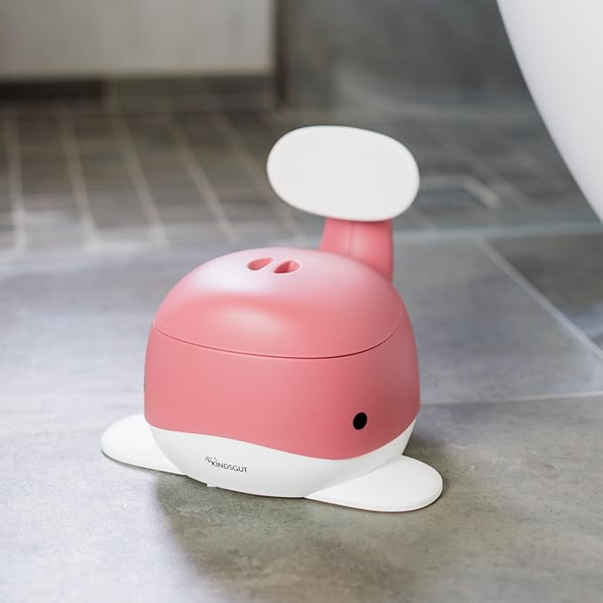 Kindsgut Whale Potty Training Toilet – Ergonomic Toddler Potty for Boys & Girls, Designed in Germany, Non-Slip & Easy Clean, Dusty Pink