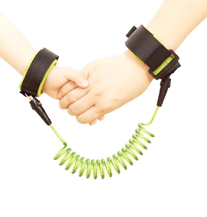 Xiaoyu 2 Colors Baby Anti-Lost Belt, 360 Degree Rotation, Child Walking Safety Toddler Harness, Green & Pink, 1.5MM