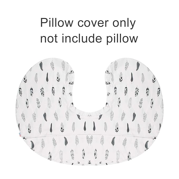 ALVABABY Nursing Pillow Cover Slipcover,Soft and Comfortable,Feathers Design,Maternity Breastfeeding Newborn Infant Feeding Cushion Cover ZT01