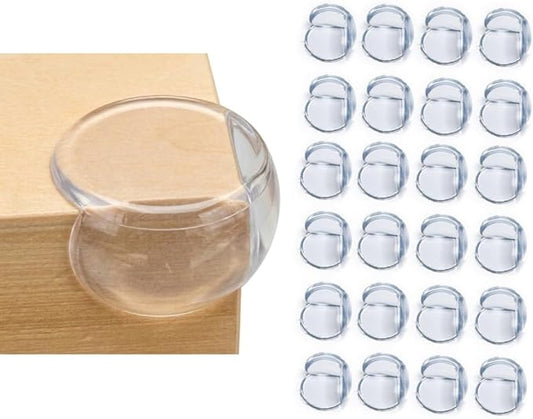 Corner Protectors (24 Pack - Best Value) – Crystal Clear Baby Proofing Corner Guards, Toddler Safety Edge Covers for Tables & Furniture, Non-Toxic PVC