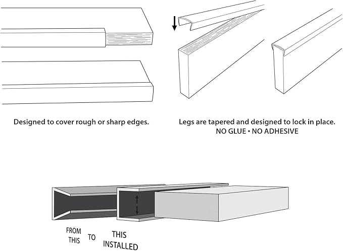Outwater Plastics Beige 1/2'' Styrene Plastic U-Channel/C-Channel 48 Inch Lengths (Pack of 3)