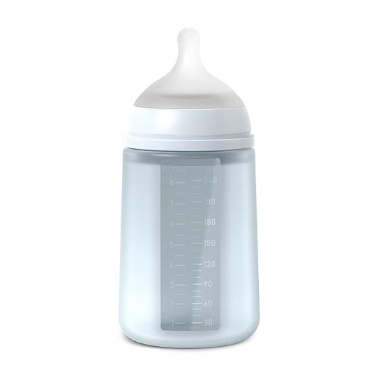 Suavinex Color Essence SX PRO Physiological Soft Flexible Silicone Baby Bottle, Anti Colic Baby Bottles, Supports Breast Feeding Babies, Made in Spain, Medium Flow, 8oz, Ballad Blue