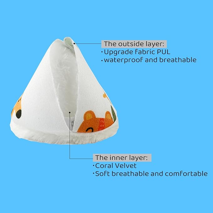 BISENKID Coral Velvet Pee Covers Baby Boy New Technology Fabric Reusable Pee Cap Diaper Changing Accessory for Boys 10 Packs