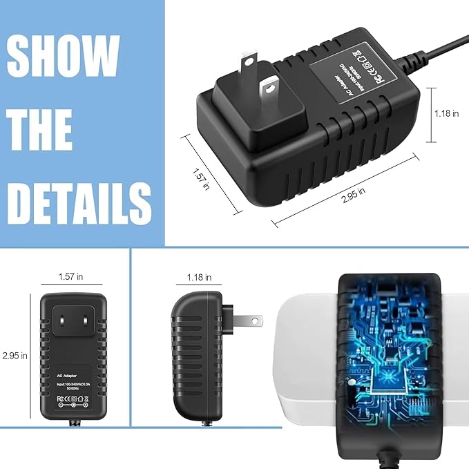 6V AC/DC Adapter Compatible with Jool Baby TBUM-WW-Gry JBP-NWW-A TinyBums Wipe Warmer Dispenser LED Changing Light On/Off Switch TBUMWWGRY JBPNWWA JJ220420 JoolBaby Power Supply Cord Charger