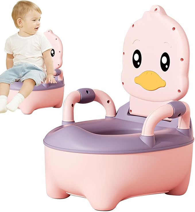 Generic Travel Potty Seat for Toddler, Kids Travel Potty,Toddler Potty Training Toilet with Carry Handle, Wear Resistant Portable Cartoon Potty with Convenient Drawer, Pink, LK45LF5TQ4L00GSR3UC9