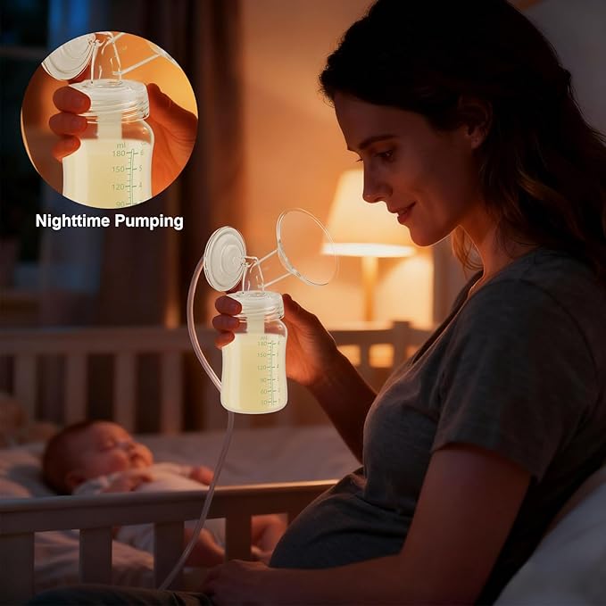 Breastmilk Storage Bottle Compatible with Spectra/Motif Luna/afontoto Flange, 4PCS Breast Milk Container for Fridge, Wide-Neck, BPA Free Baby Bottles with Lid Fit Momcozy Breast Milk Cooler 22oz Green