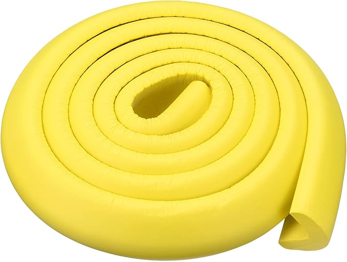 uxcell Corner Guards Edge Protectors 6.56ft(2M), 4Pack Foam Safety Bumper L Shape for Furniture Corner Table Edge Guard, Yellow