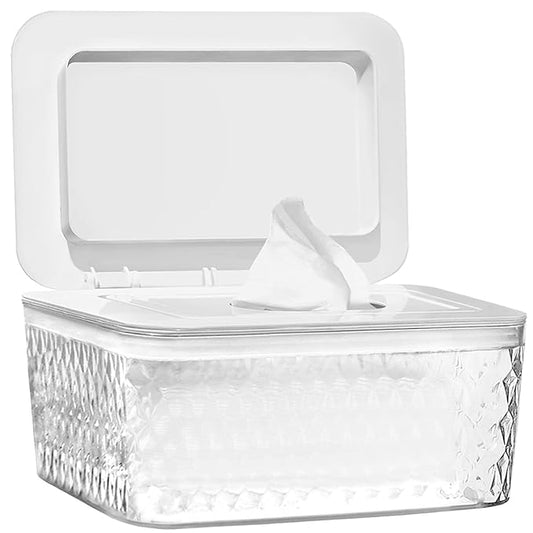 Baby Wipes Dispenser Wipe Holder - Larger Capacity Wet Wipe Dispenser Box Wipes Container for Bathroom Keep Wipes Moist and Fresh