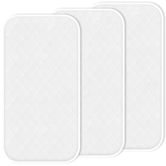 Baby Thicker Diaper Changing Quilted Pad Liner, Non-Slip 3 Pack Heavy Absorbency Reusable Incontinence Pads for Kids Changer Washable Underpads(FDYQ)