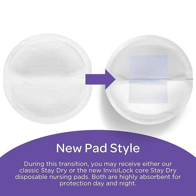 Lansinoh Stay Dry Disposable Nursing Pads, 36 Count (Pack of 4)