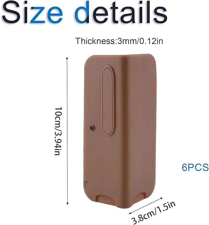 INCREWAY 6 Pcs Right Angle Corner Protector,Furniture Edge Strips, for Home, Kindergarten, Office(Coffee Color)