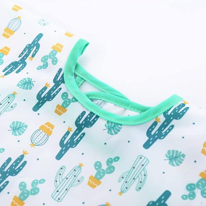 PandaEar (3 Pack Long Sleeve Bibs| Waterproof Full Sleeve Bib for Baby Infant Toddler 6-36 Months