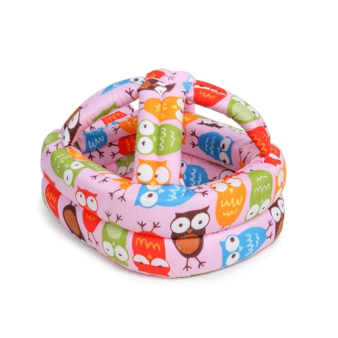 FLYPARTY Adjustable Infant Baby Toddler Protective Hat Helmet Safety Cap (Red Owl)