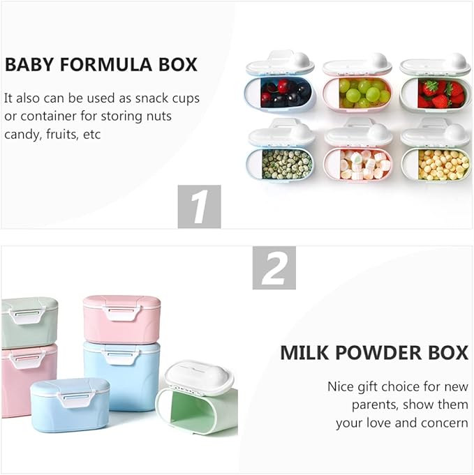Toddmomy Home for Outdoor S Food Baby Container Dispenser Milk Formula Holder Travel Leak-Proof Portable