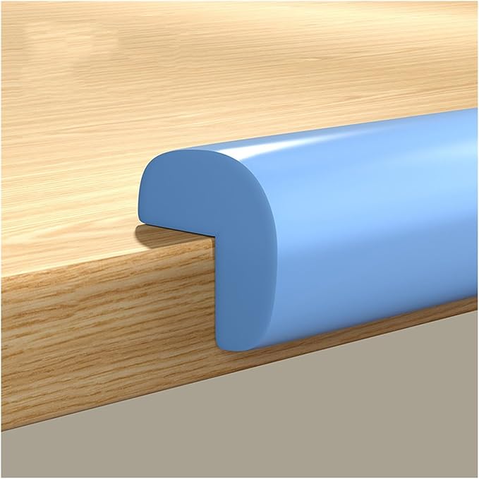 XPLKQXE Sharp Edge Safety Corner Edge Foam Padding, Edge Guards Bumpers Adhesive, Edge Corner Protector Guards for Table Edges & Sharp Corners(Blue,3pcs)