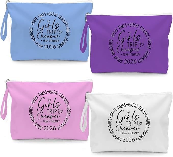Fokongna 4PCS Girls Trip Gifts Wet Bag Wet Dry Bag Beach Bag Favors for Swimsuit Toiletry Bag Travel Essentials For Women, Beach Travel Gym Wet Dry Bag for Swimsuit Dirty Diaper Bag