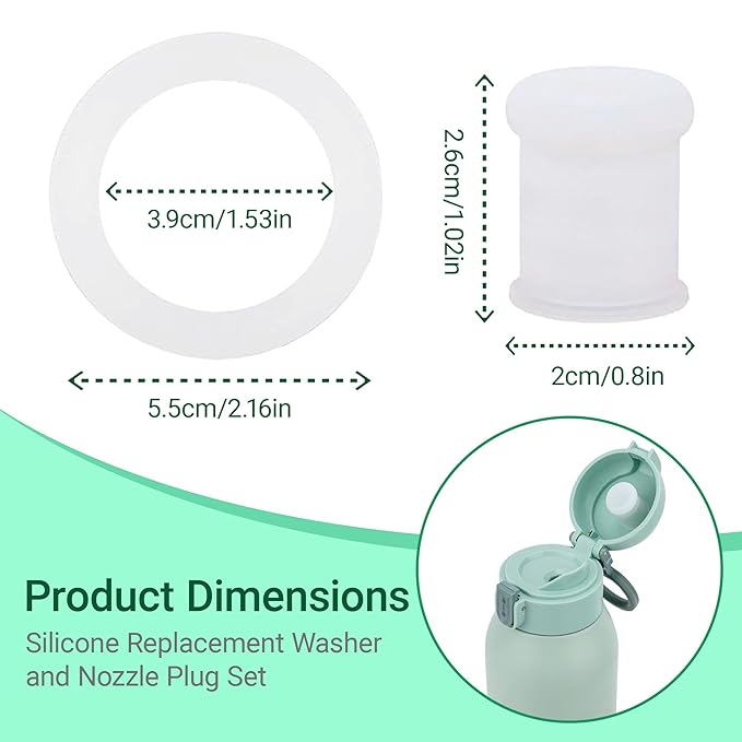 Bottle Warmer Replacement Parts for Momcozy, 3 Seal Rings 1 Stopper BPA-Free Silicone Bottle Warmer Accessories Compatible with Momcozy 17oz/500ml Portable Bottle Warmer