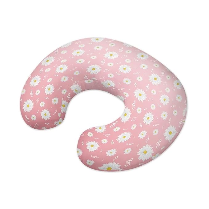 Daisy Note Baby Nursing Pillow Cover Positioner Super Soft and Safe for Newborn Washable and Stretchy Pillow Cover with Hidden Zipper, 2 Packs