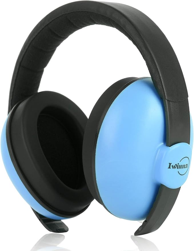 Baby Ear Protection Aged 0-3 Years Noise Canceling Baby Headphones for Newborn Toddler Infant Protective Ear Covering Shields Earmuffs for Sleep Airplane Travel(Blue)