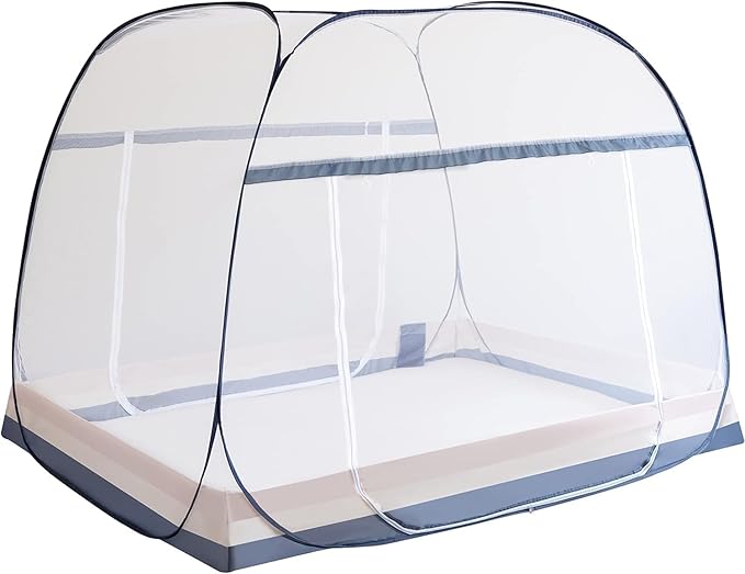 Pop Up Mosquito Net Tent for Beds,Portable Foldable Mosquito Netting Folding Design with Net Bottom,Mosquito Netting Bed Tent for Kids Girls Boys,Bed,Suit for Indoor Outdoor L77 x W47 x H59inch