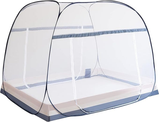 Pop Up Mosquito Net Tent for Beds,Portable Foldable Mosquito Netting Folding Design with Net Bottom,Mosquito Netting Bed Tent for Kids Girls Boys,Bed,Suit for Indoor Outdoor L77 x W47 x H59inch