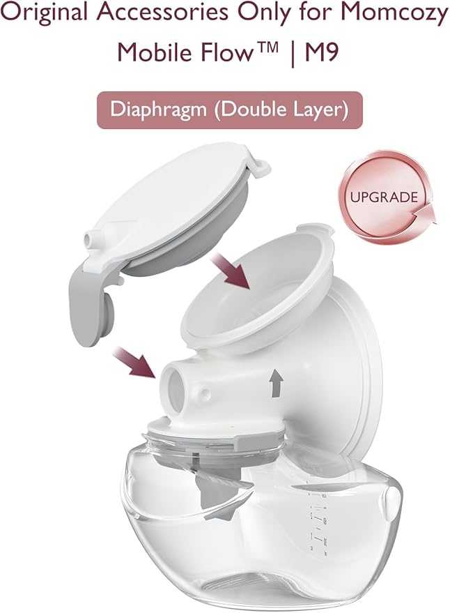 Momcozy Upgraded M9,Original Upgraded M9 Breastfeeding Parts,Double-Layed Diaphragm,2 Pack