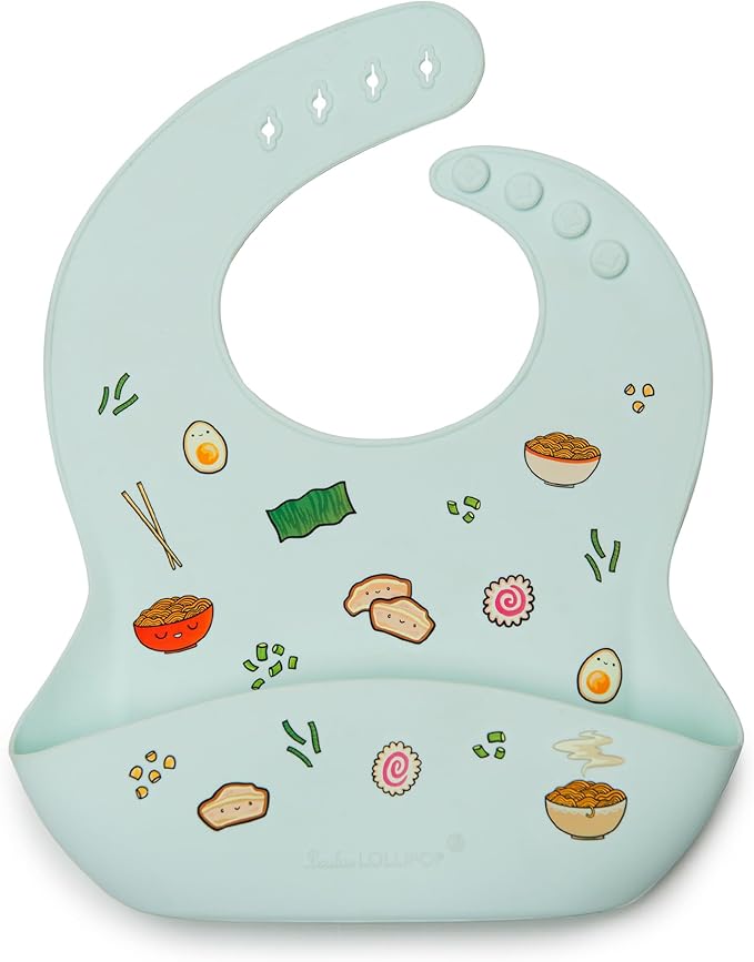 Loulou Lollipop Soft, Waterproof Silicone Feeding Bib for Babies and Toddlers