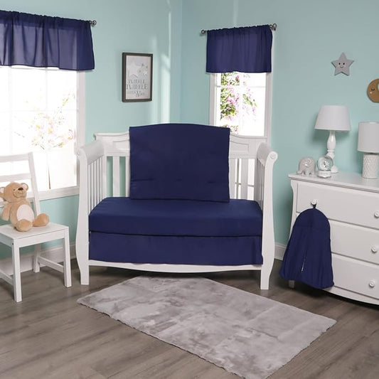 Navy Blue Hanging Baby Diaper Caddy Organizer for Changing Station - Baby Nursery Décor for Boys - Diaper Stacker with Hook for Easy Reach - Safe Diaper Changes; Portable, Washable and Folding