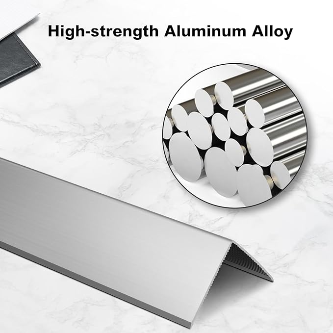 Aluminium Alloy Corner Guards 12Pcs Wall Corner Protector 1.6" x 1.6" x 48" Wall Corner Protection Decoration Pack of 12 Corner Guards 20 Ga/1 mm Thickness
