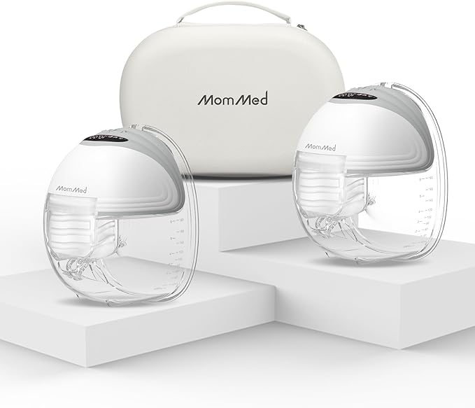 Wearable Breast Pumps (Model S21), Lightweight Rechargeable Electric Breast Pump with 3 Modes & 12 Suction Levels, Portable Breastfeeding Device with Carrying Case