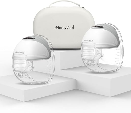 Wearable Breast Pumps (Model S21), Lightweight Rechargeable Electric Breast Pump with 3 Modes & 12 Suction Levels, Portable Breastfeeding Device with Carrying Case