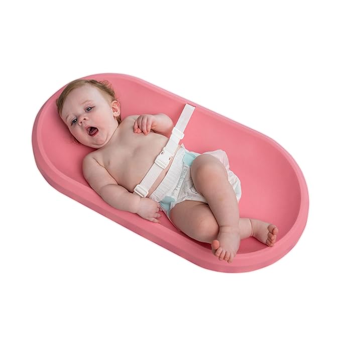 Baby Changing Pad, Waterproof & Non-Slip Changing pad, Wipeable Changing Table pad, Contoured Foam for Diaper Changes, Liquids-Free, No Fabric Cover Needed, Less Laundry Loved by Green Moms