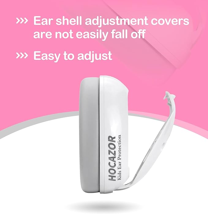 HZ001 Baby Hearing Protection - CE & CPC Certified for Babies up to 36 Months - with Replacement Headband Baby Earmuffs Ear Protection for Airplane, Firework Show - White