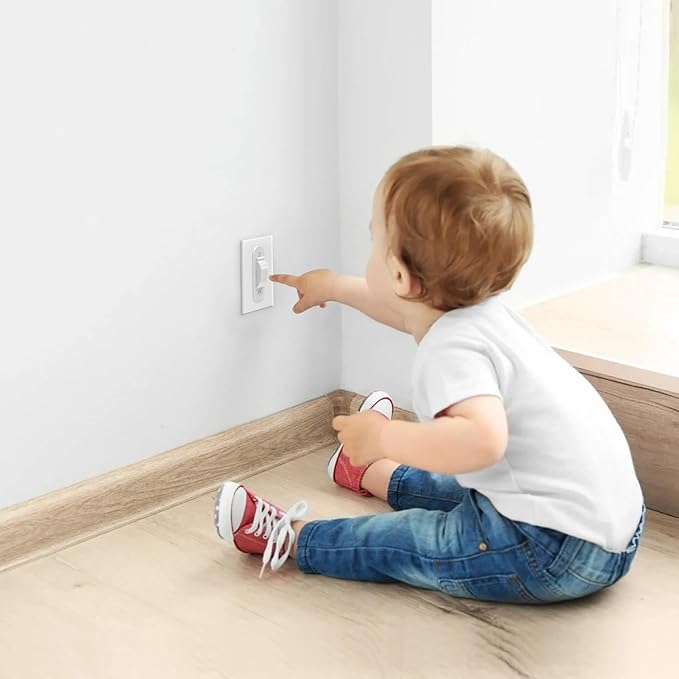 Wall Switch Guard, Child Proof Light Switch Cover Guard | Toggle Style | Light Switch Protection | Keep Toggle Switch in On or Off Position | 8 Pack, White