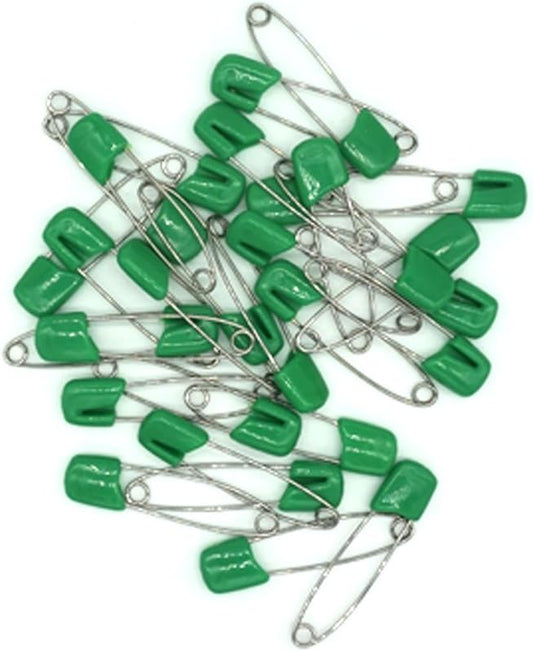 Baby Safety Pins Secure Clips for Fastening Baby Clothes Diaper Napkins 50pcs 60PCS 30PCS (Green, 30 pcs)