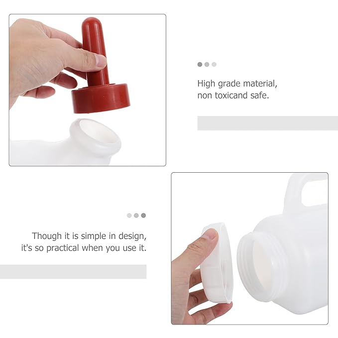 2Sets Lightweight Calf Feeding Bottle Sheep Milk Bottle for Livestock Nursing Design with Leakage Prevention for Calves and Lambs Easy to Carry and Use
