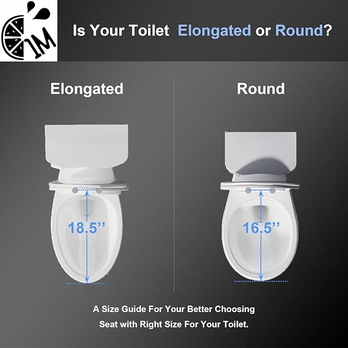 1M Family Toilet Seat, Patented Slow Close & Quick Releasing Technology, Anti-Wiggling, Easy to Install and Clean, Standard Elongated with Toddler Seat Built In (2 Pieces)