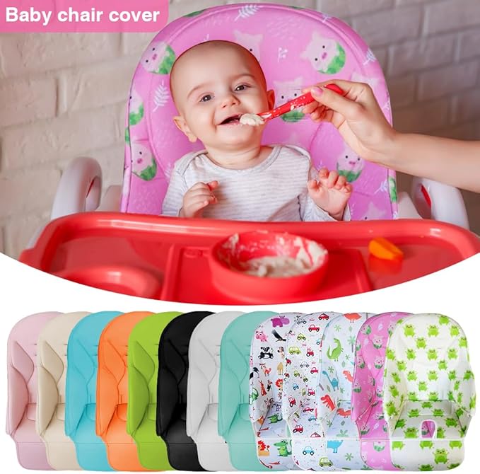 Surakey Baby High Chair Seat Cushion Liner Mat Pad Cover Breathable High Chair Cover for Baby Seat Cushion Dining Chair Pad, Peach