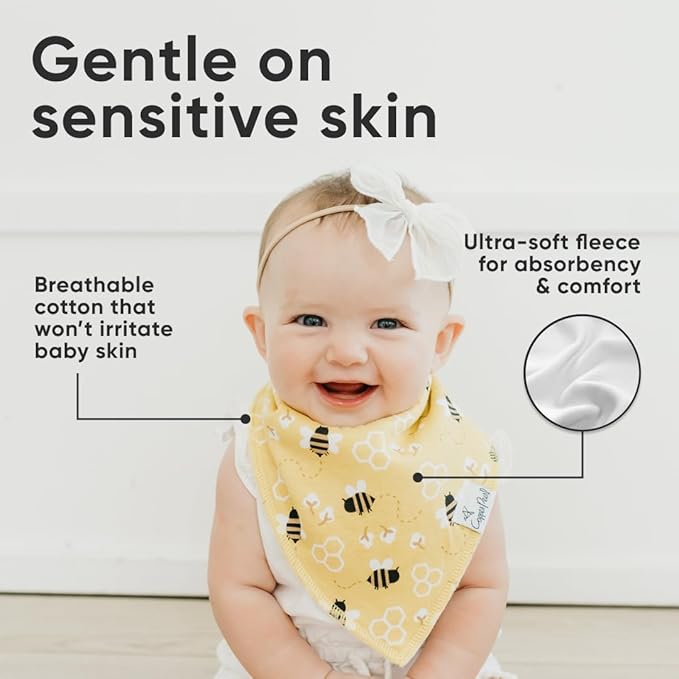 Copper Pearl Baby Bandana Bibs, 4 Pack