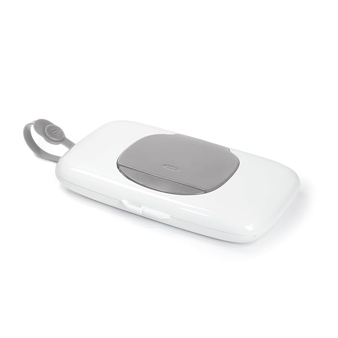 OXO Tot Perfect Pull Wipes Dispenser, ‎Plastic, Silicone, Pink & Tot On-The-Go Wipes Dispenser- Gray, 1 Count (Pack of 1)