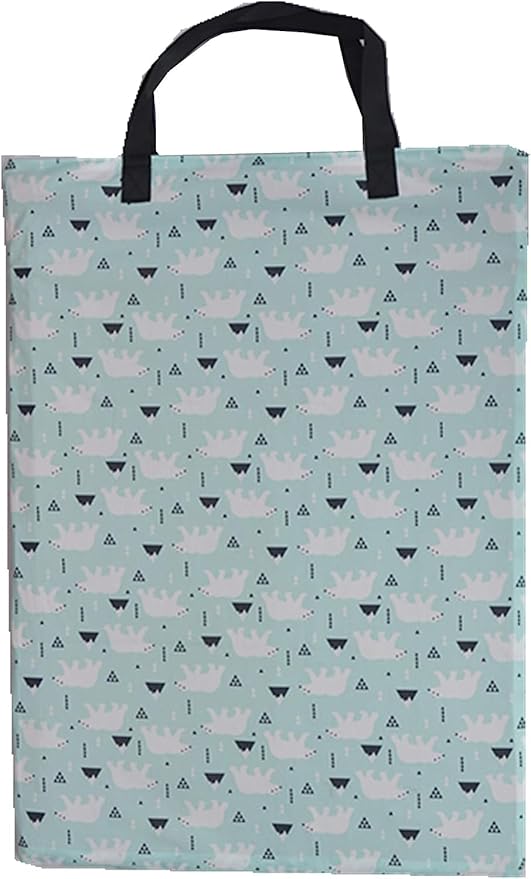 Reusable Large Hanging Wet Dry Cloth Diaper Pail Bag for Diapers or Laundry (Polar Bear)