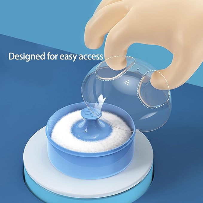 Powder Puff with Case Body Cosmetic Powder Puff Empty Loose Powder Box Container Body Powder Puff