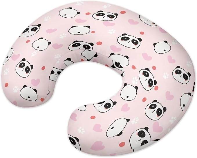 Panda 2 Nursing Pillow Cover Breast Feeding Pillow Covers 1 Pack for Breastfeeding Pillow Soft Fabric Fits Snug On Infant Feeding Cushion Cover Pillow Not Included