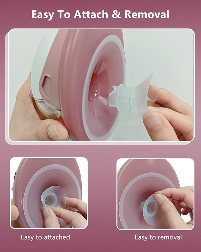 6pcs Updated Silicone Flange Insert 15mm Compatible with Momcozy/Medela/Spectra/Eufy/Lansinoh/TSRETE/Elvie/NCVI/Paruu Breast Pump, for 24mm Flange/Shield, Breastfeeding Essential Replacement Pump Part