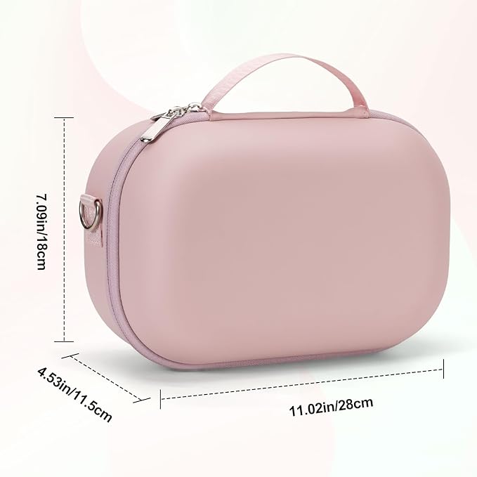 Wearable Breast Pump Bag for Hands-Free Breast Pumps, Hard Breast Pump Case for Momcozy/Willow/eufy/Security/Medela and More, Storage Bag for Pumping Travel Bag/Diaper Bag/Handbag (Pink)