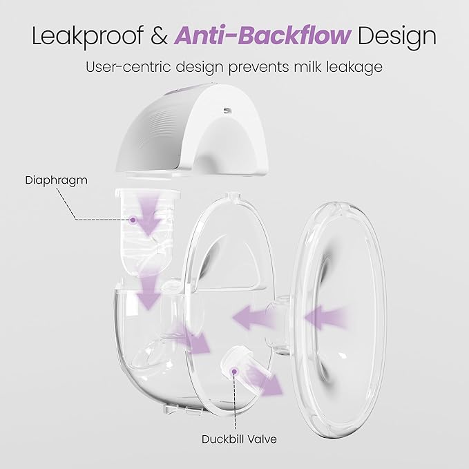 Breast Pump Hands Free, Wearable Breastfeeding Pump with 4 Modes & 9 Levels, Portable Electric Breast Pump, Strong Suction, Discreet & Smart Display, 19/21/24mm Insert/Flange, 2 Pack