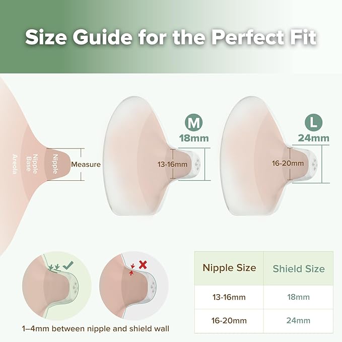 haakaa Silicone Nipple Shields for Breastfeeding Newborns, Contact Nipple Shield for Latching Difficulties, Flat or Inverted Nipples, Includes Storage Case (18mm, 4pcs)