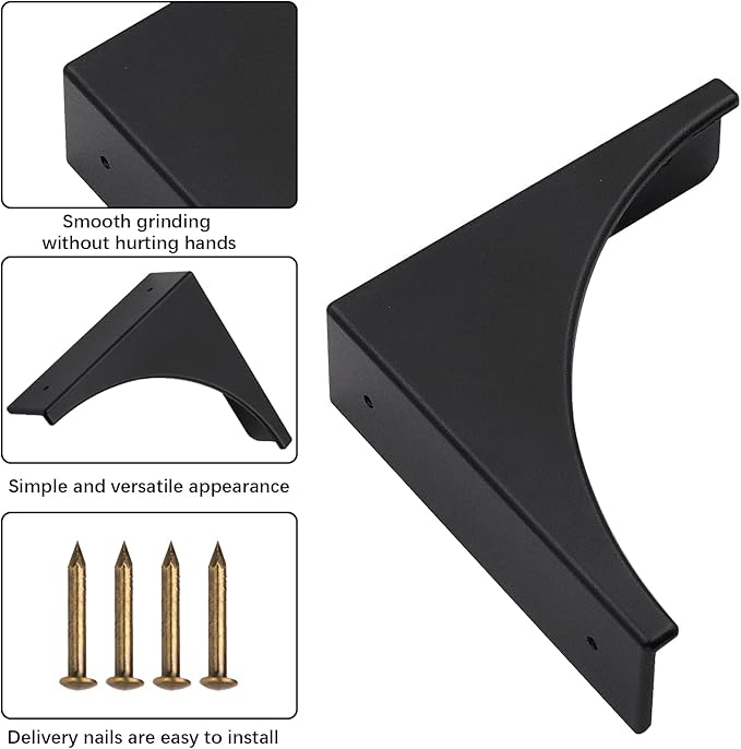 Box Edge Corner Guards Decorative Furniture Corner Protectors Edge Safety Protector Furniture Corner Bumpers Box Cabinet Case Edge Cover Home Hardware Accessories Pack of 4 Black